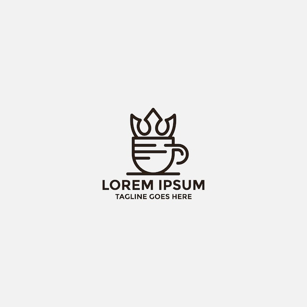 Cup king logo icon design template