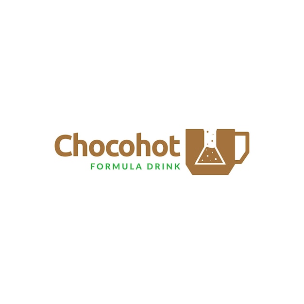 Cup mug chocolate laboratory logo design vector graphic symbol icon illustration creative idea