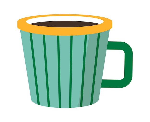 Cup or Mug with Hot Drink Vector illustration