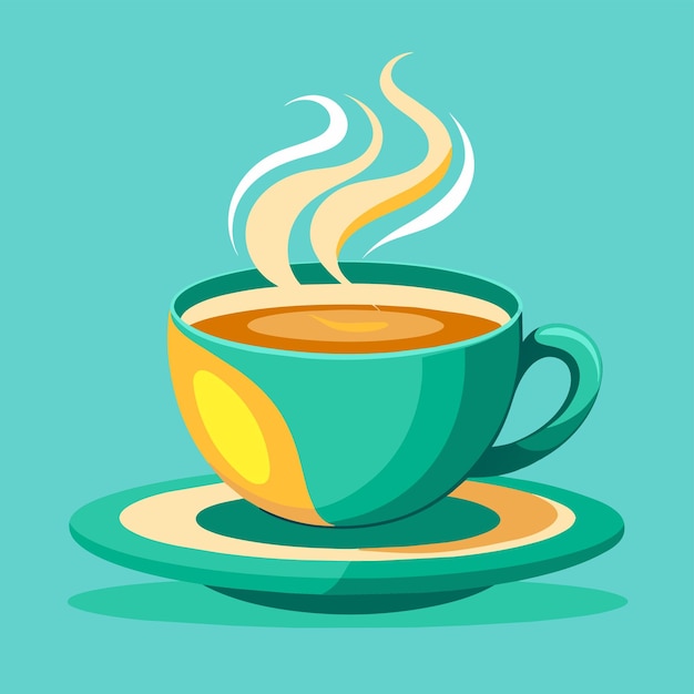 A cup of tea or a cup of coffee vector illustration