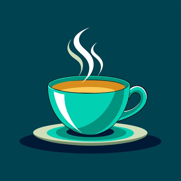 A cup of tea or a cup of coffee vector illustration