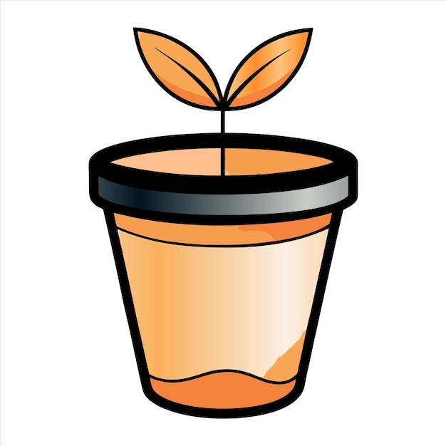 a cup with a plant growing out of it