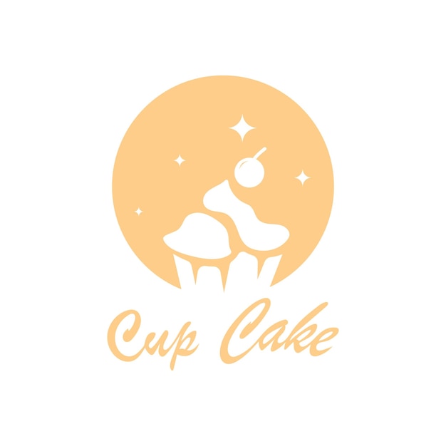 Cupcake Logo design vector illustration template Cupcake bakery iconcake storecaker shop vector