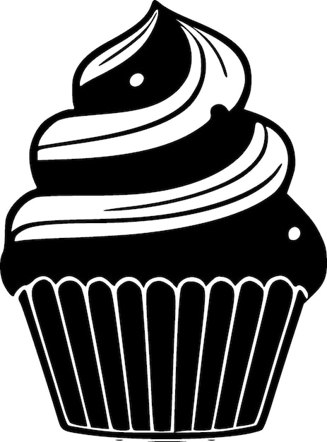 Cupcake Minimalist and Simple Silhouette Vector illustration