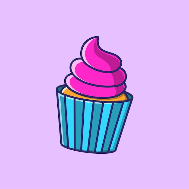 Cupcake Muffin Vector Clip Art Illustration Cartoon