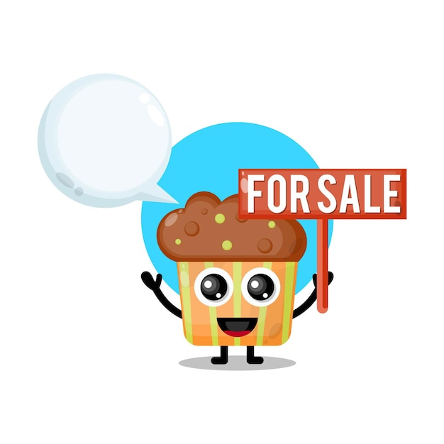 Cupcake for sale cute character mascot