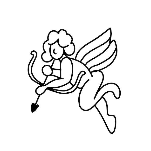 cupid with arrows Angel isolated on a white background