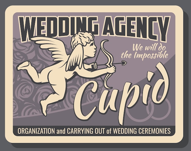 Cupid with bow wedding ceremony organization