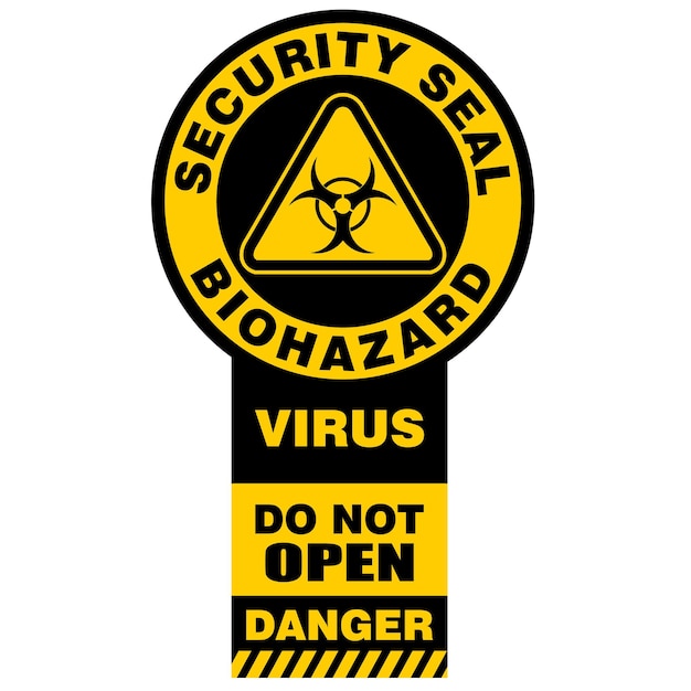 curity seal biohazard, sticker vector