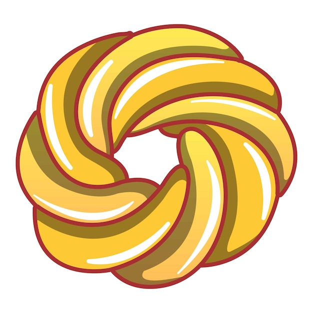 Curl bakery icon Cartoon of curl bakery vector icon for web design isolated on white background