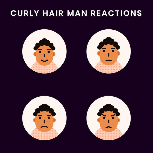 Curly hair man's reaction