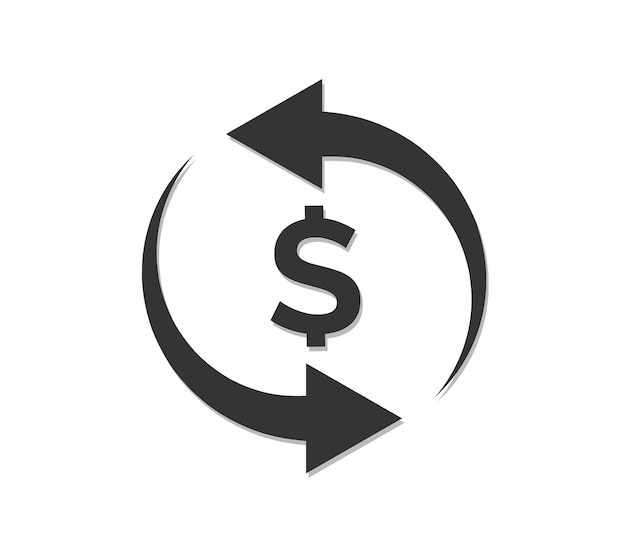 Currency conversion flat vector icon. Dollar conversion flat vector icon