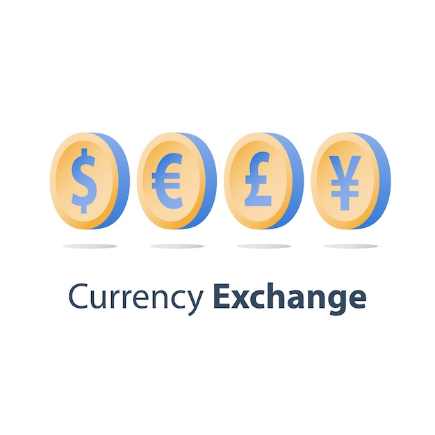 Currency exchange concept illustration