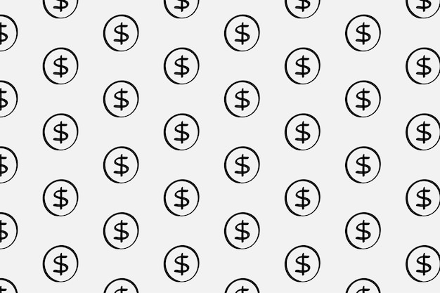 Currency Icon Pattern With Symbol Logo