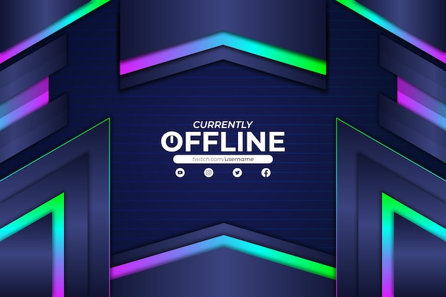 Currently Offline Background RGB Style