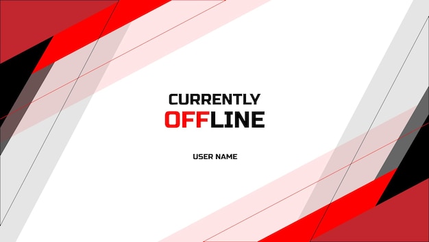 Currently offline streaming banner background for streamer