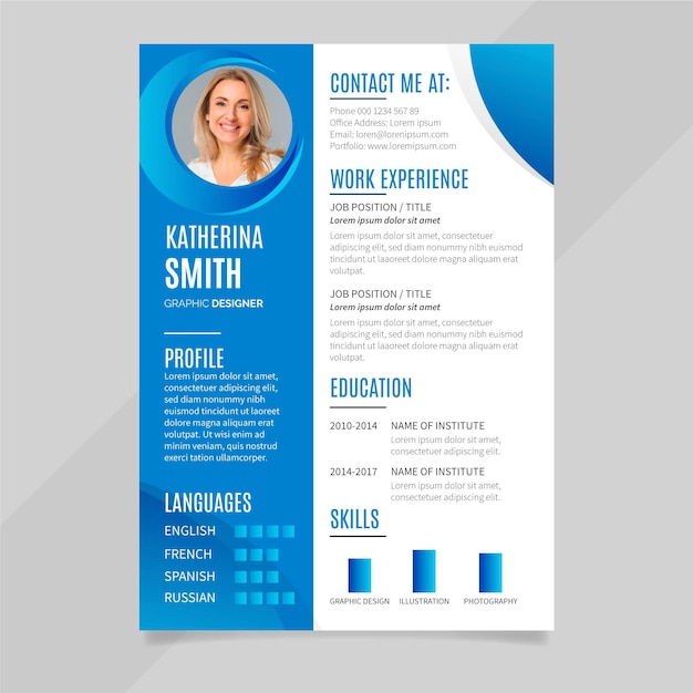 Curriculum vitae template design