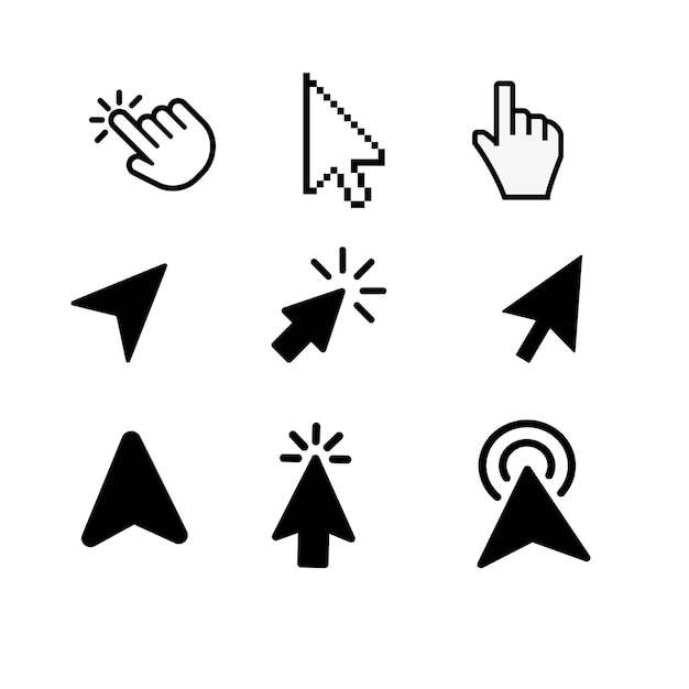 Cursor or Pointer Click Vector Set