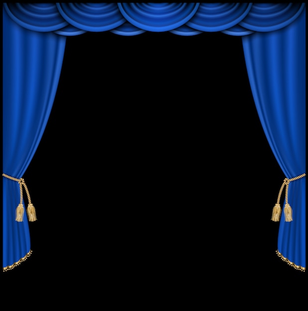 Curtain vector realistic illustration