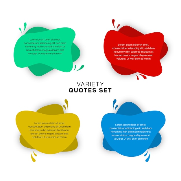 Curve variety quotes set template