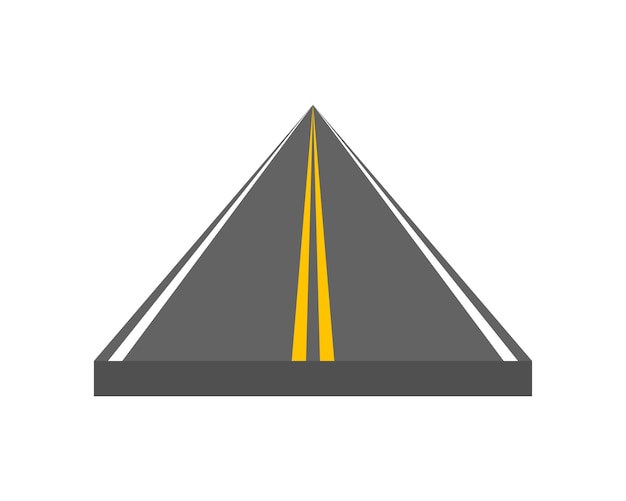 Curved and ditrection highway with markings