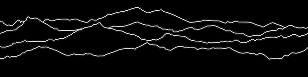 Curved lines, imitation of mountain ranges, vector background, minimalism