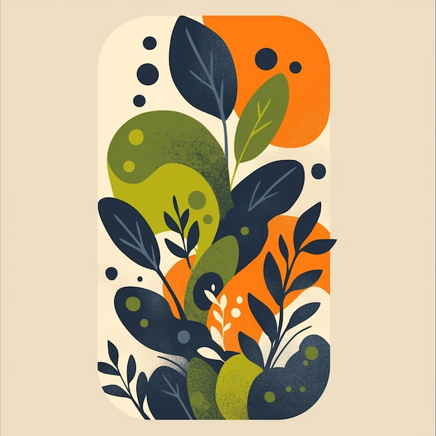 Vector curving organic shapes inspired by nature