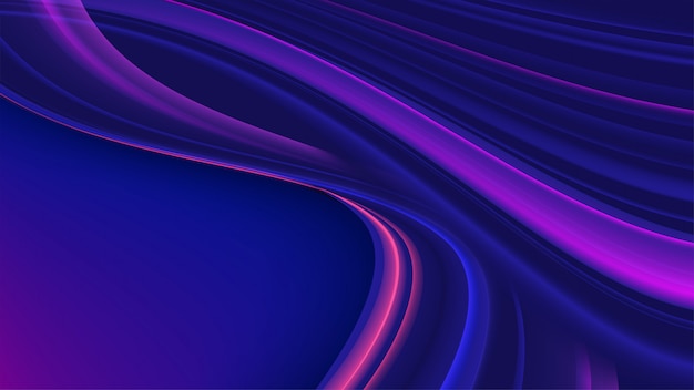 Curvy gradient streak background in purple color