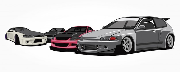 custom cars  illustration