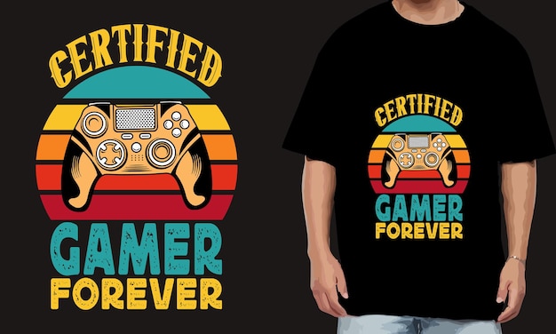 Vector custom gaming t shirt design collection