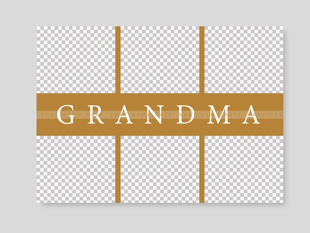 Custom Grandma Happy Grandparents day Photo Collage Plaque with place for photo