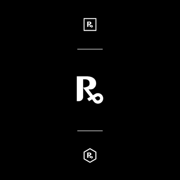  CUSTOM LETTER MARK R WHIT STYLE MONOGRAM