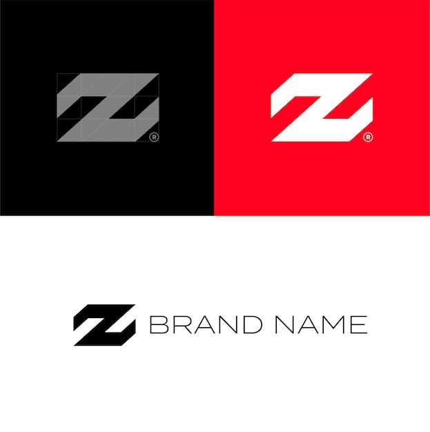 Custom minimalist Z logo template