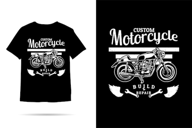 Custom motorcycle silhouette tshirt design