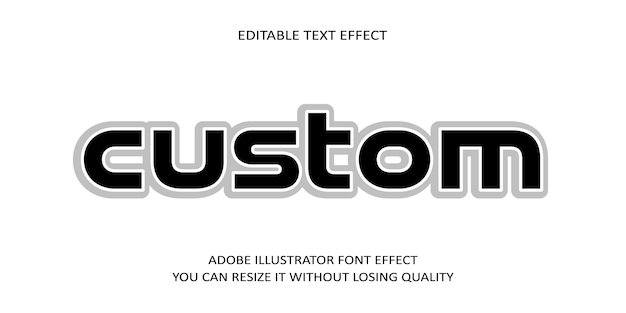 Custom Text Font Effect