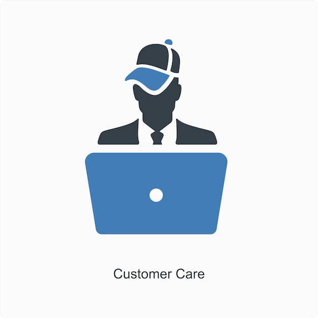 customer care and support icon concept