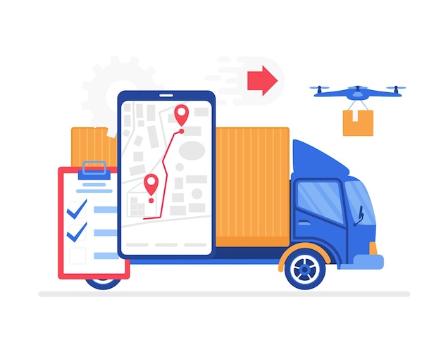 Customer fast delivery goods and service tracking app