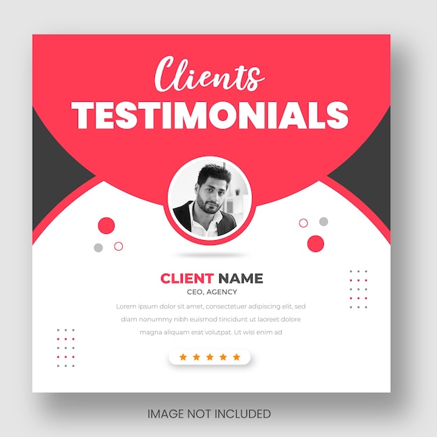 Customer feedback or  Customer testimonial and client review social media post banner