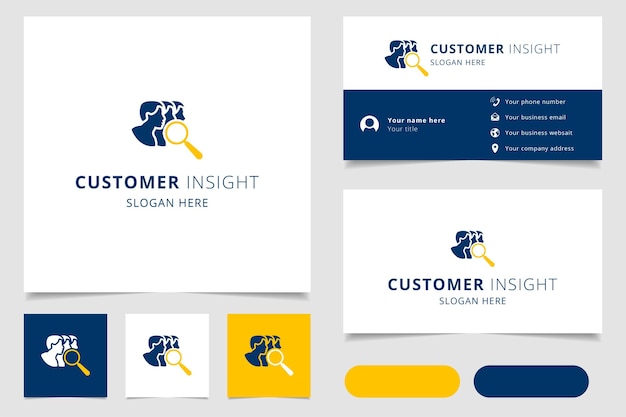 Customer insight logo design with editable slogan branding