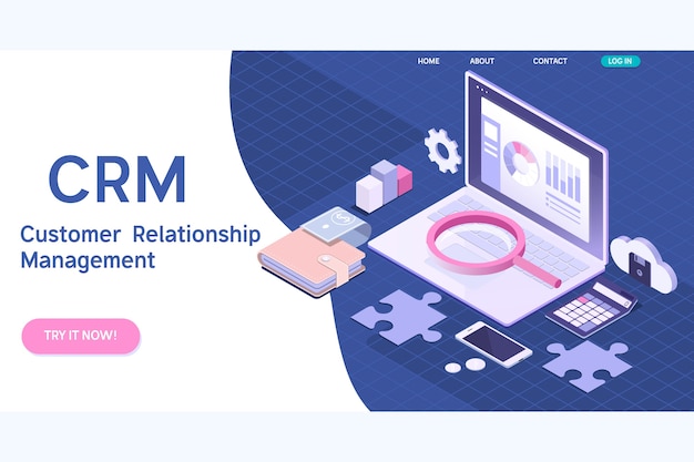 Vector customer relationship management concept