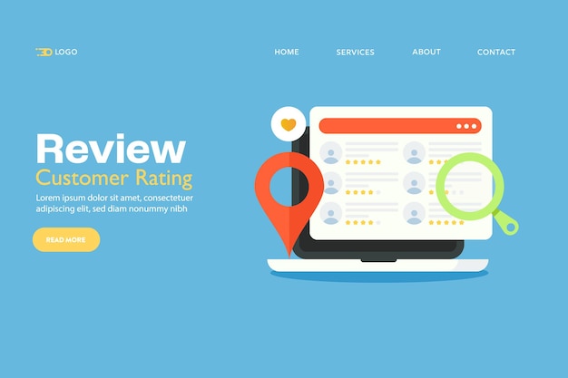 Customer review concept