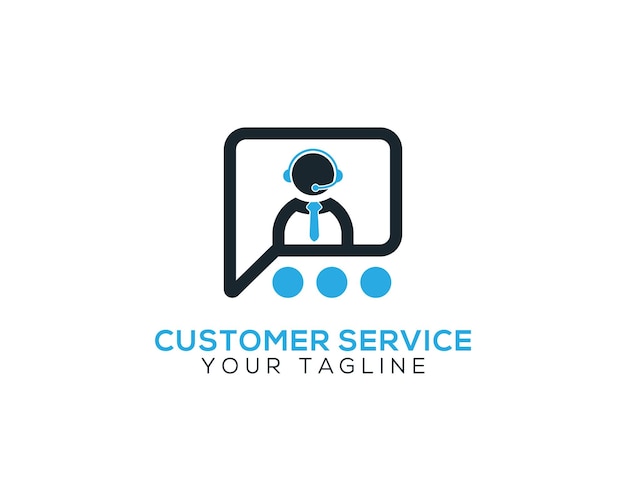 Customer service and assistant chat logo design