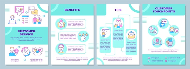 Vector customer service brochure template