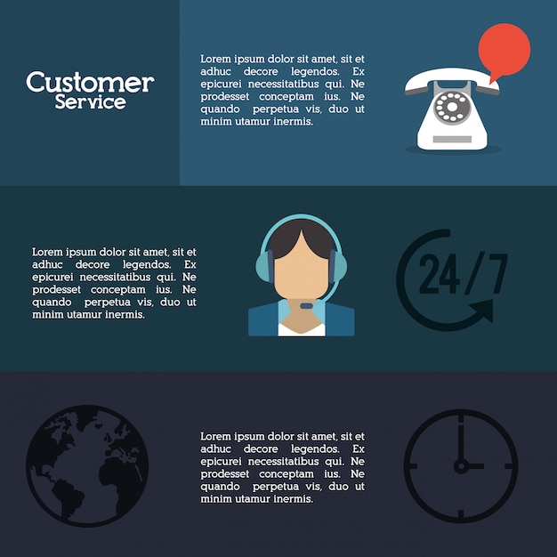 Vector customer service related icons image 