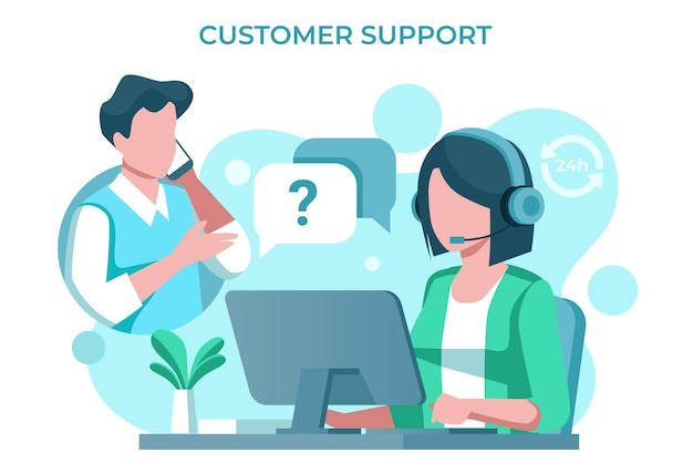 Customer support illustration concept