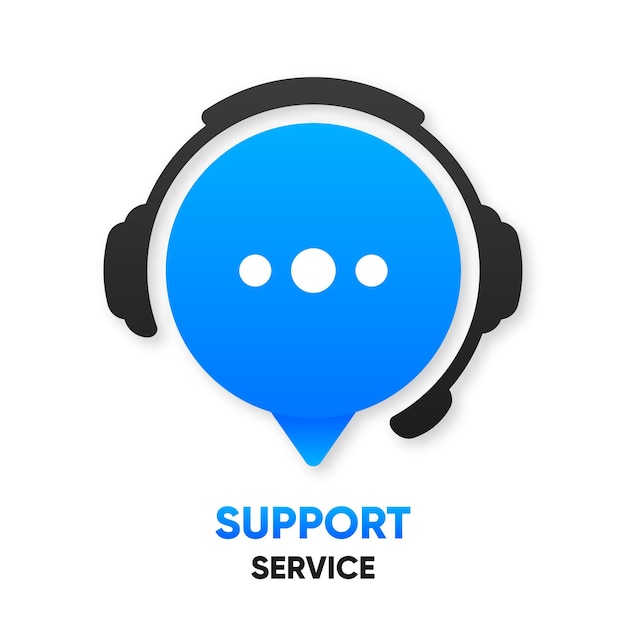 Customer Support Service Chat icons Call center logo Hotline concept Vector illustration