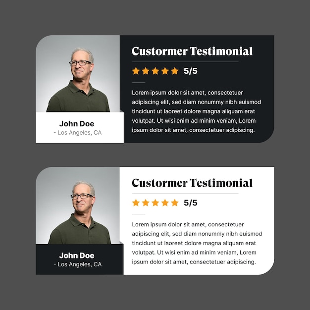 Customer Testimonial Templates Vector