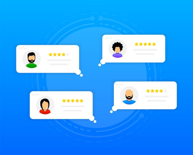 Customer User reviews Feedback experience concept Vector illustration