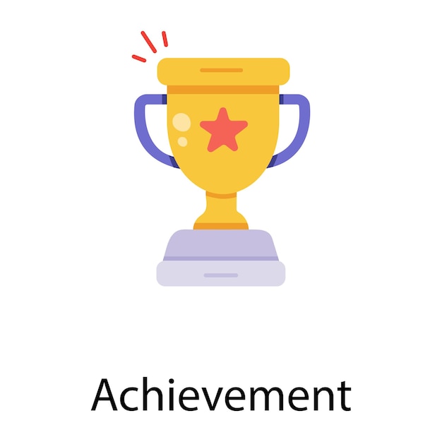 A customizable flat icon of achievement