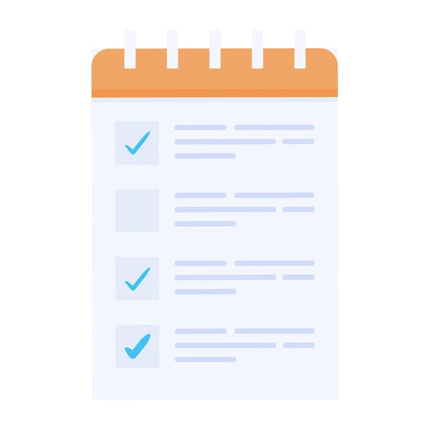 Customizable flat icon of checklist 